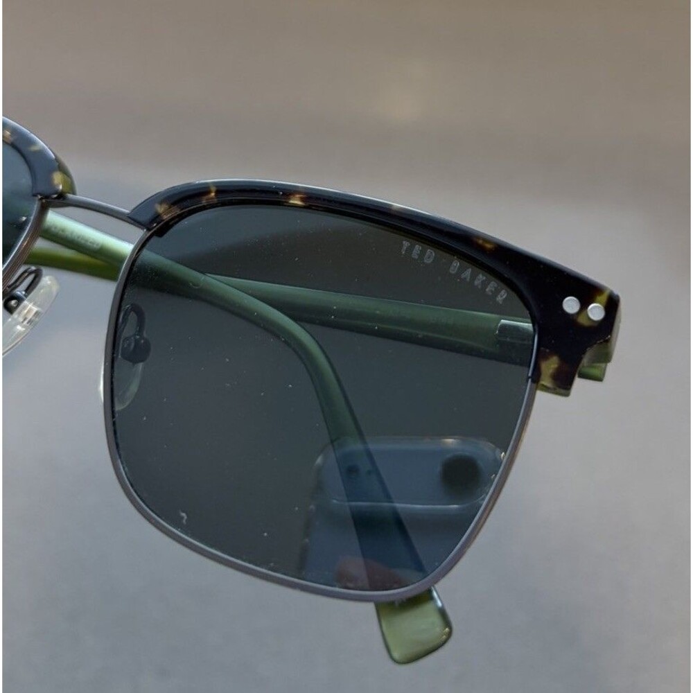Ted Baker Polarized Green Tortoise Shell Sunglasses - Picture 3 of 8